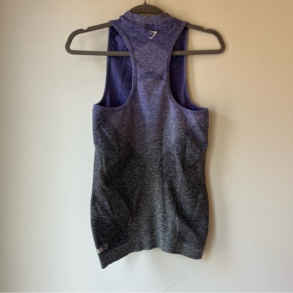 Gymshark Ombre Seamless Tank Top Women’s Small Gray Purple Sleeveless Workout - Picture 6 of 9